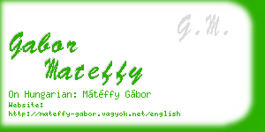 gabor mateffy business card